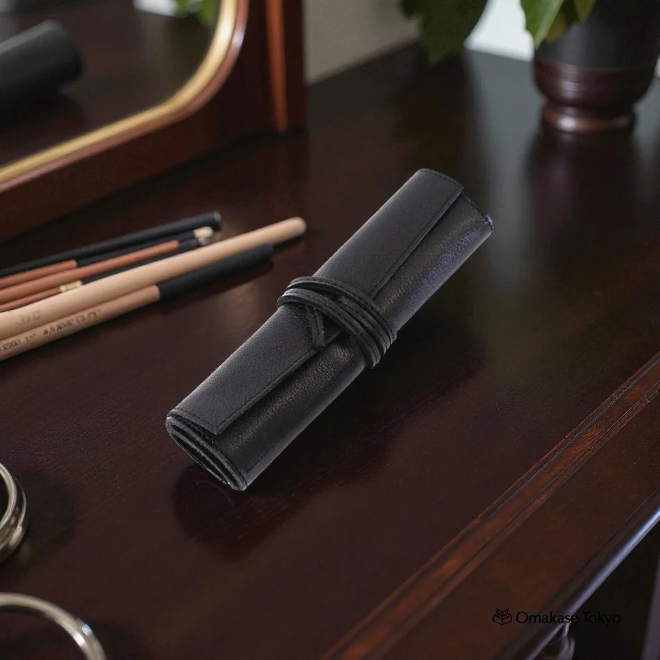 Acacia Style Roll Pen Case – Genuine Leather