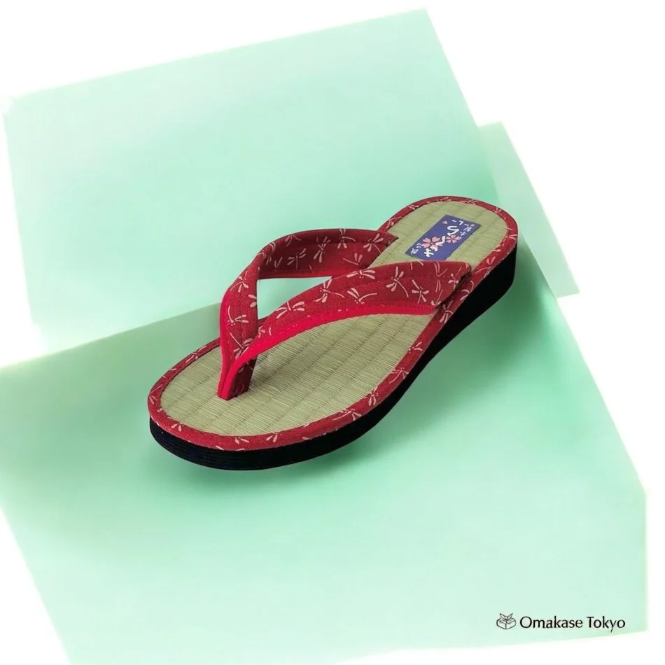 Daimyo Shokai Tatami Folding Sandals 3560 Red - Image 2