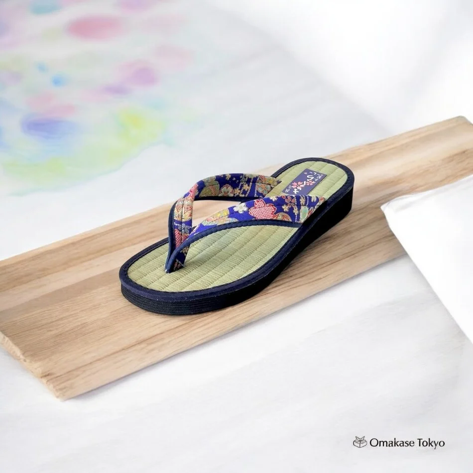 Daimyo Shokai Tatami Folding Sandals 3590 Blue - Image 2