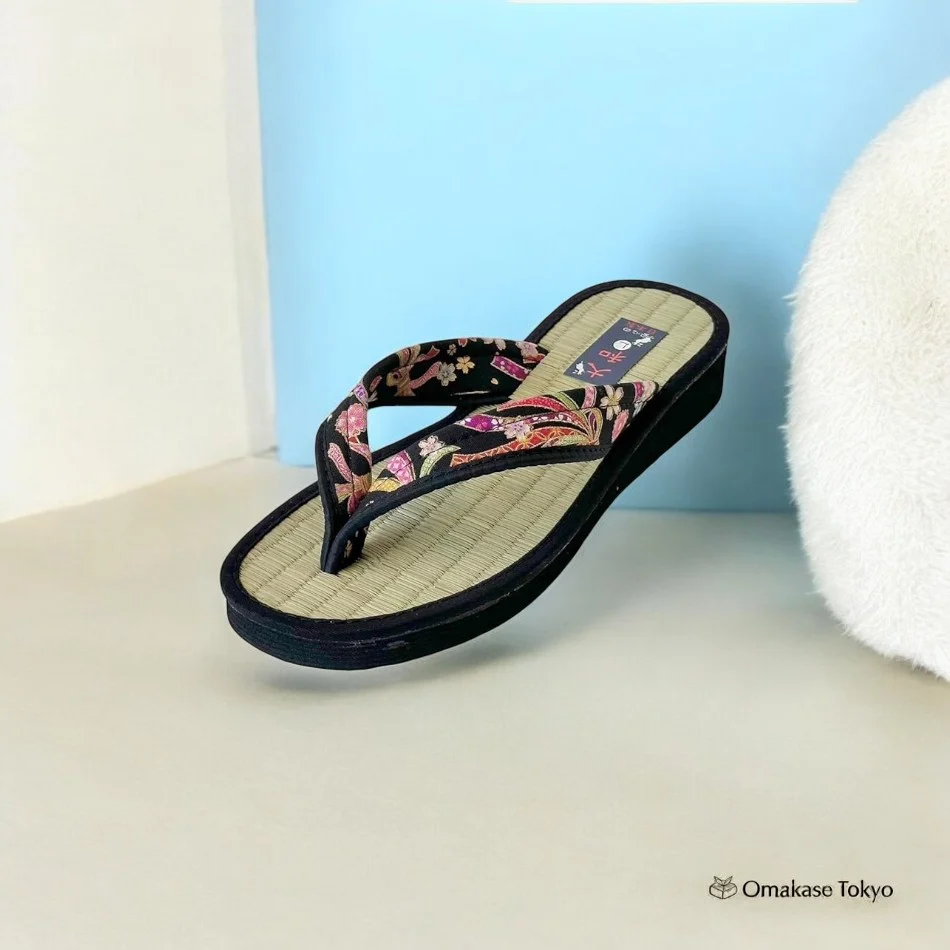Daimyo Shokai Tatami Folding Sandals 3805 Black - Image 2