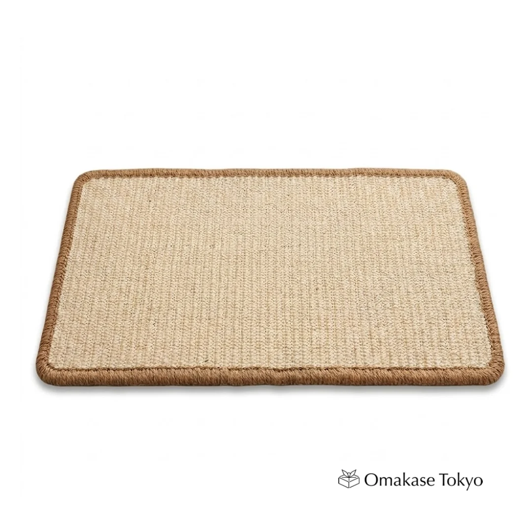 FUKUMARU Cat Scratcher Mat Beige 19.7 x 11.8 in, Natural Sisal - Image 2
