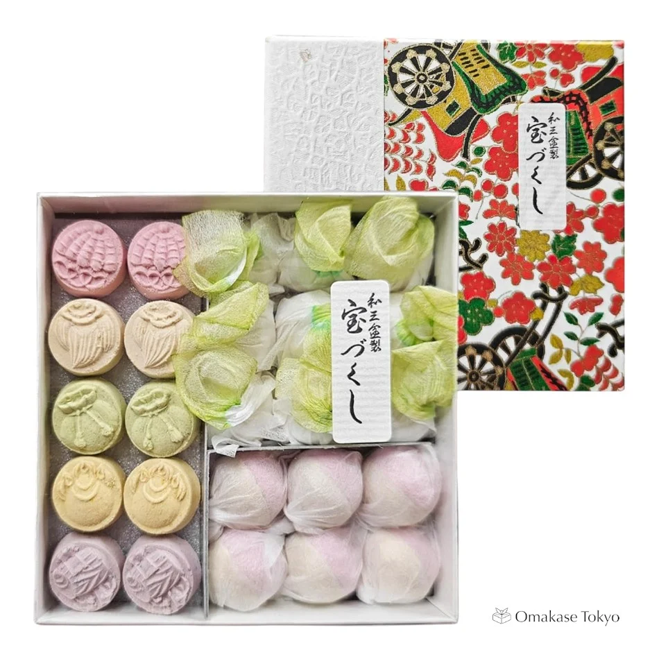 Fukuya Wasanbon Treasure Box Sugar Wagashi 50g - Image 4