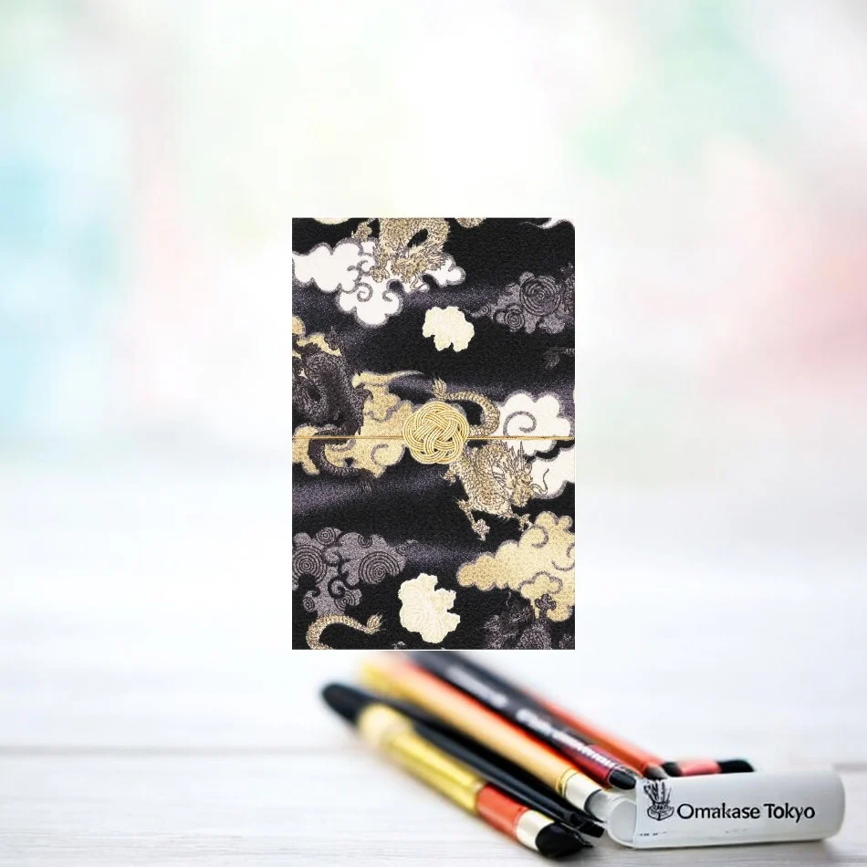 Goshuin Book – Japanese Pattern with Mizuhiki Rubber Band - Image 9