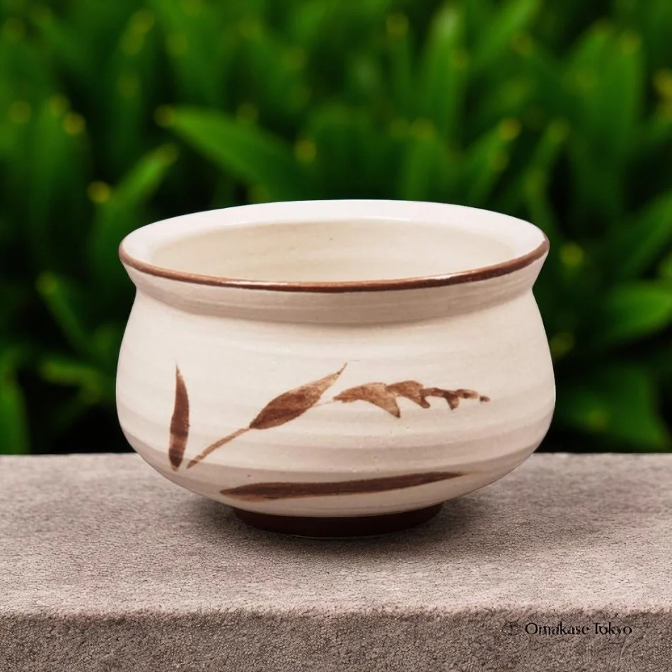 Goto Tea Ceremony Tool Kensui Water Bowl Shino Style White