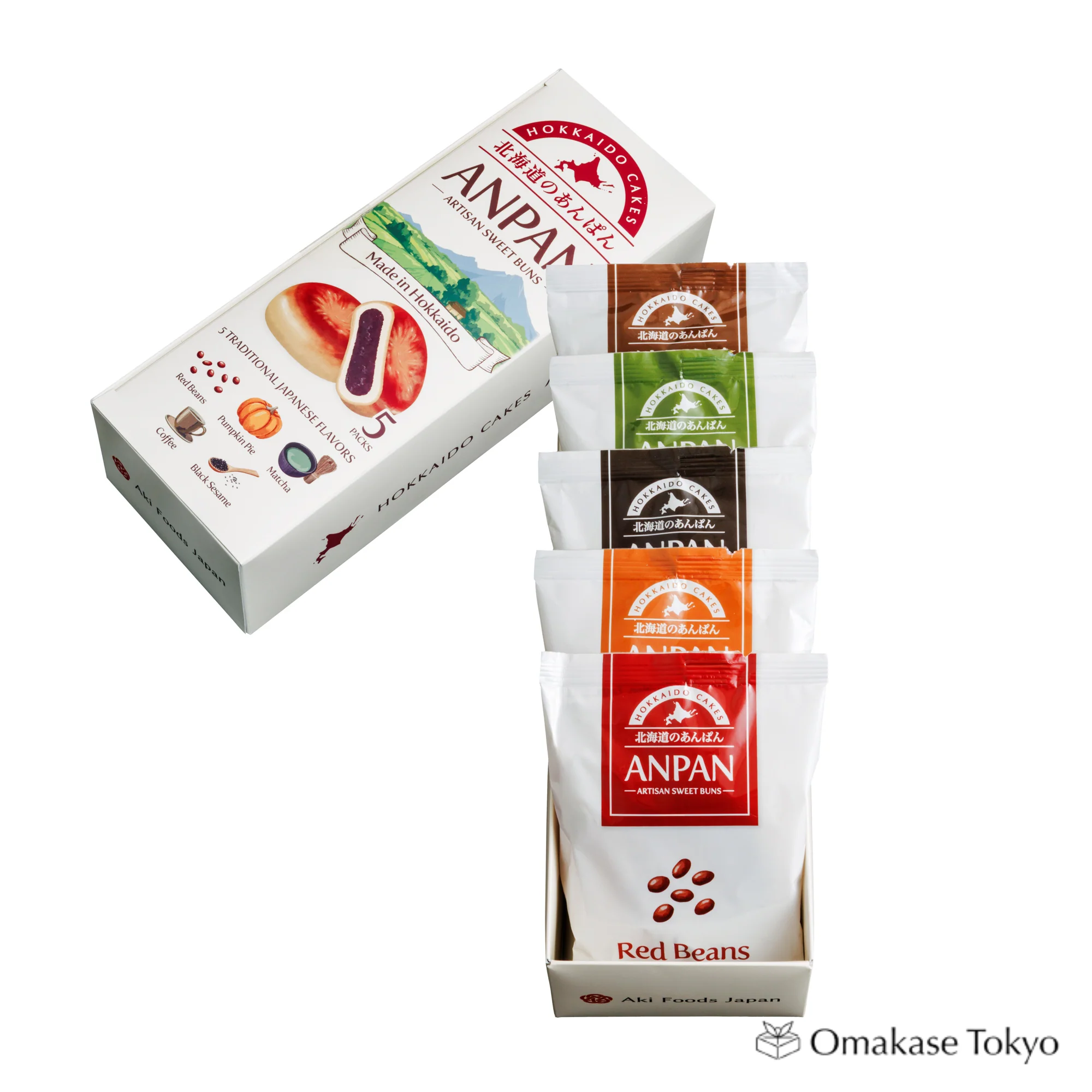 Hokkaido Traditional Anpan 5 Flavors Assort Box - Image 2