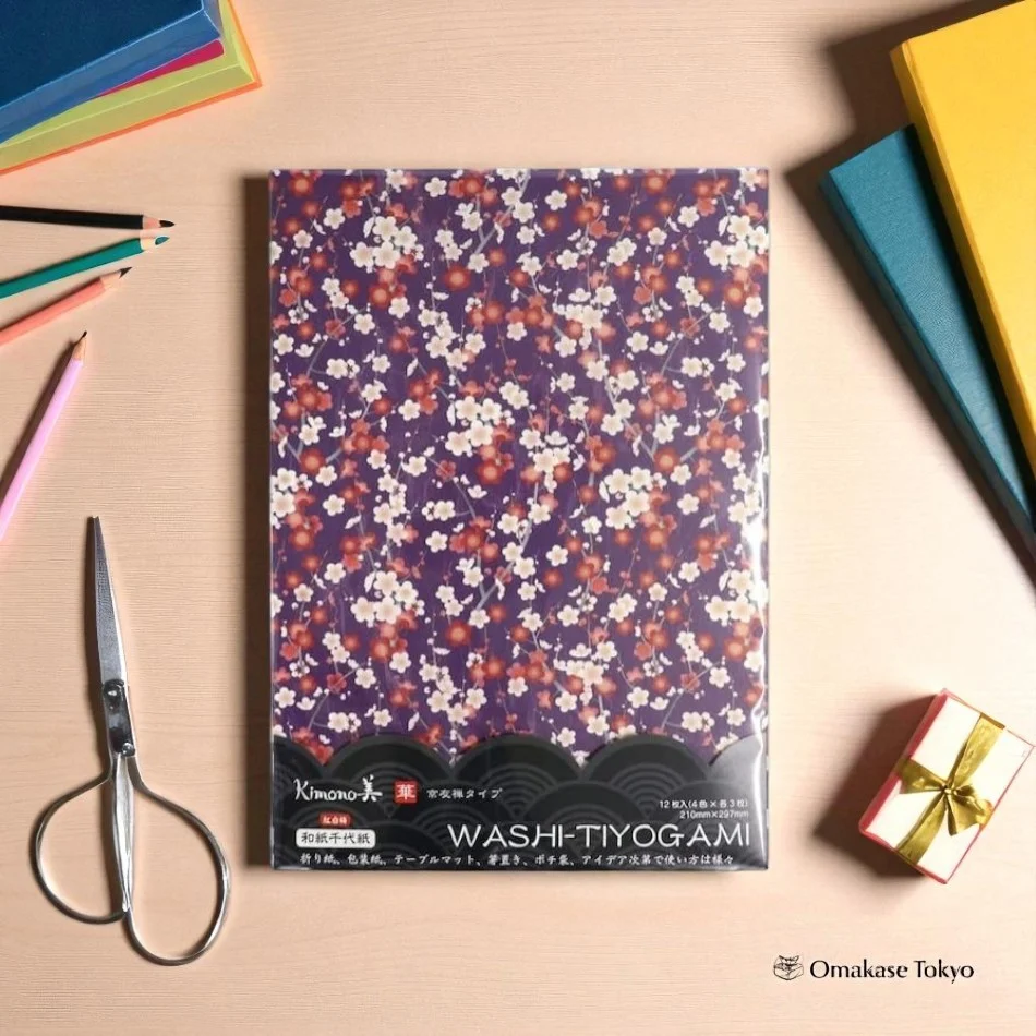Japanese Washi Chiyogami Plum Flower - Image 3