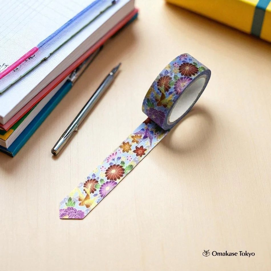 Japanese Washi Masking Tape Okinawa Bingata Botan - Image 2