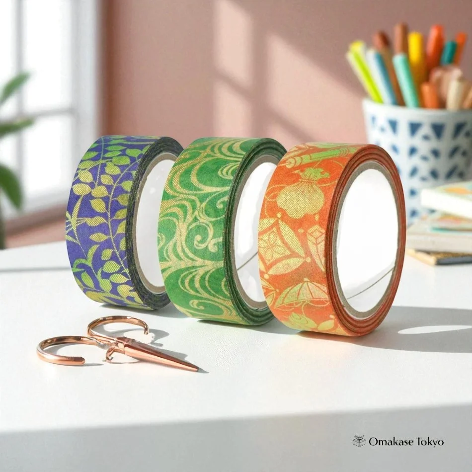 Japanese Washi Masking Tape Set 3 Rolls - Image 2