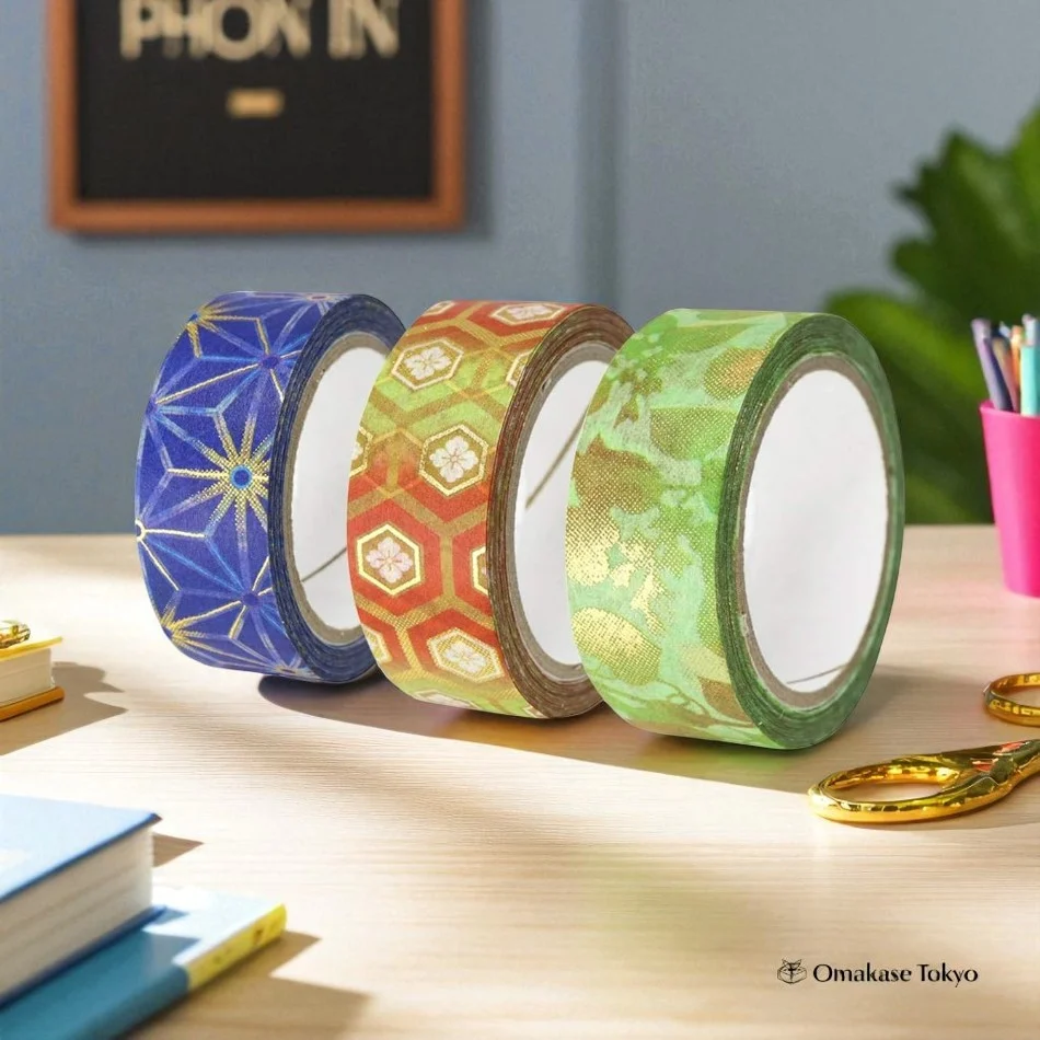 Japanese Washi Masking Tape Set 3 Rolls - Image 5