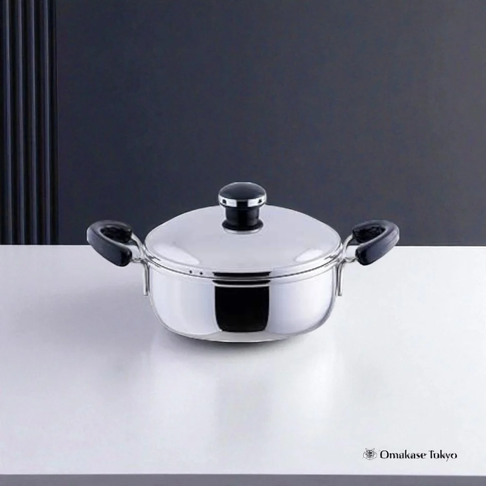 Jutoku Silver Two-Handled Pot (OJ-31) 14cm
