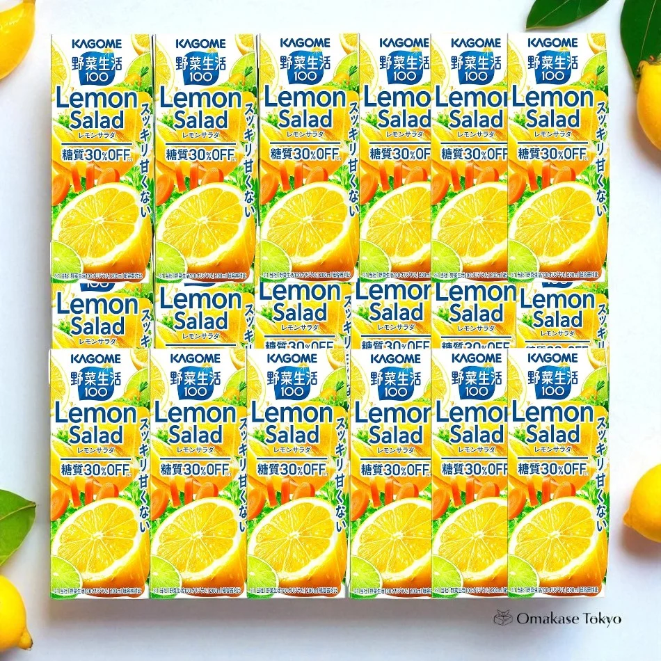 Kagome Veggie Drink 100 Lemon Salad 24 Bottles