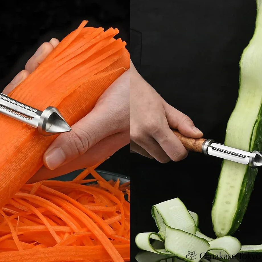 Kitchen 304 I-Shape Stainless Steel 2 Side Blade Peeler for Vegetable and Fruit - Image 4