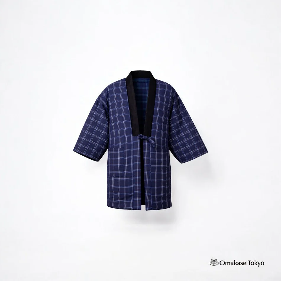 Kurume Handmade Men’s Hanten- Blue
