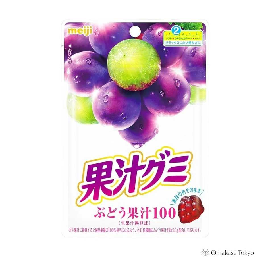 Meiji Fruit Gummy Candies Grape Gummies 54g - Image 3