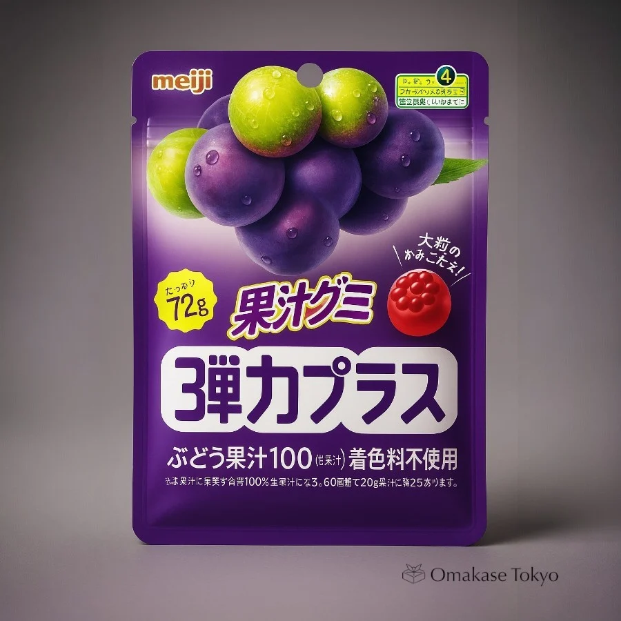 Meiji Juice Gummy Elastic Plus Grape - Image 2