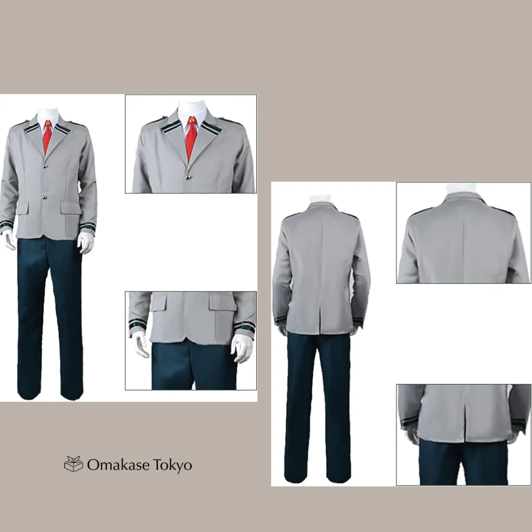 My Hero Academia Izuku Midoriya Cosplay Costume with Wig, U.A. HS Uniform Set - Image 3
