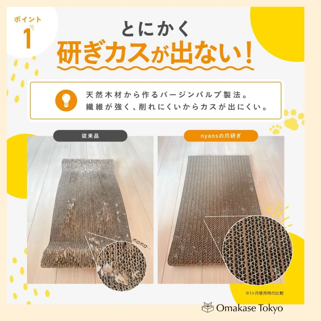 Nyans Standard Cat Scratcher, Double-Sided Cardboard Pad - Image 5