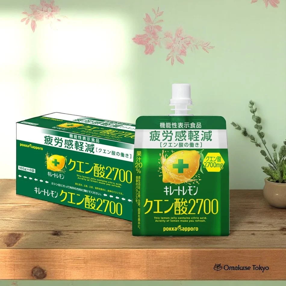 Pokka Sapporo Chelated Lemon Citric Acid Jelly, 6 Pieces