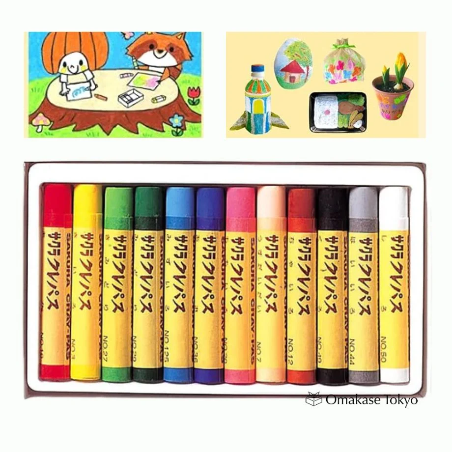 Sakura Craypas Thick Oil Pastel Crayons 12 Color Set - Image 2