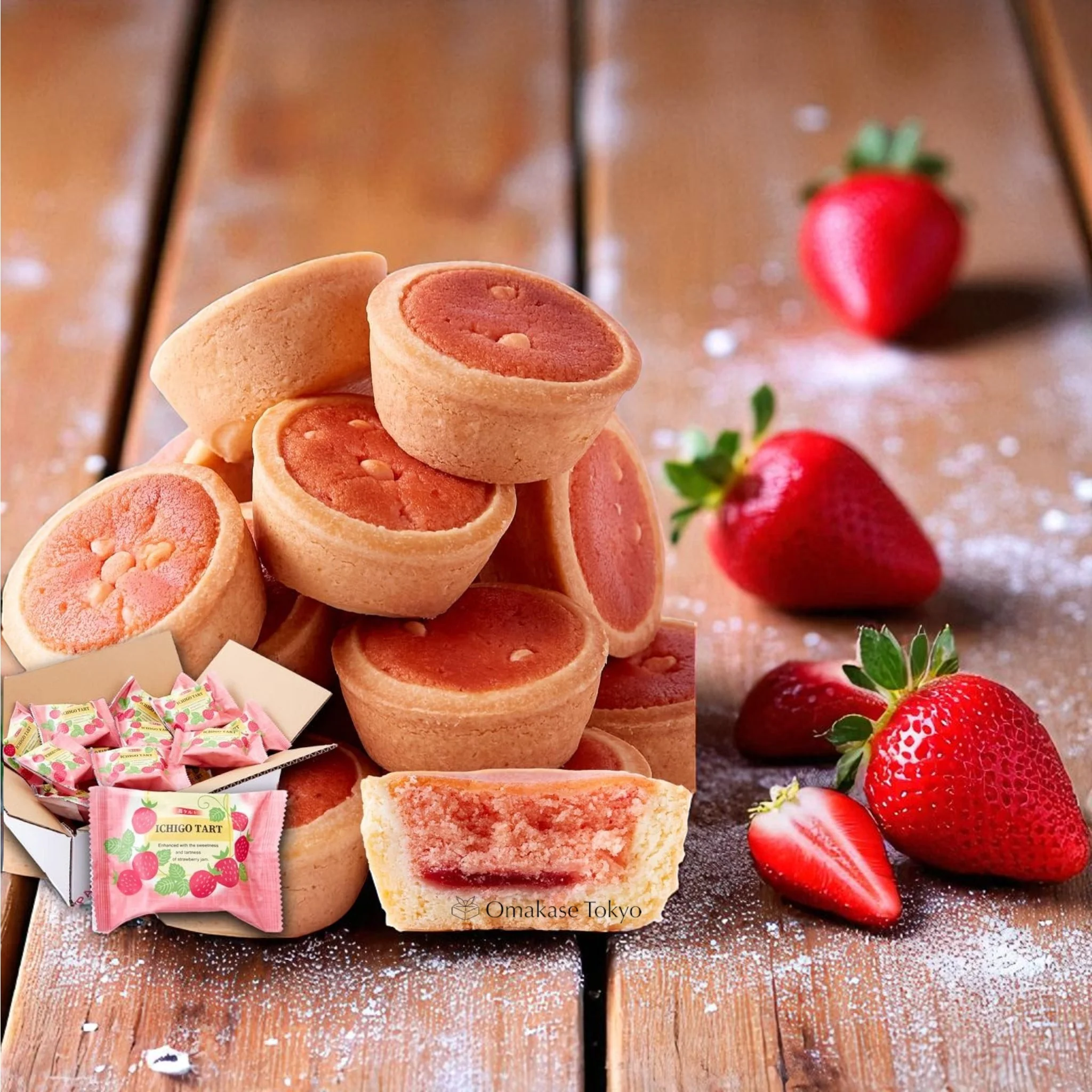 Tennen Seikatsu One Bite Tochiotome Strawberry Tart 22pc - Image 2