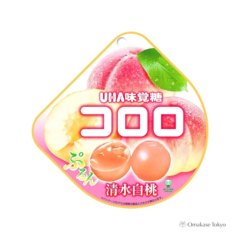UHA Mikakuto Kororo Shimizu White Peach, 40g x 6 Bags - Image 2