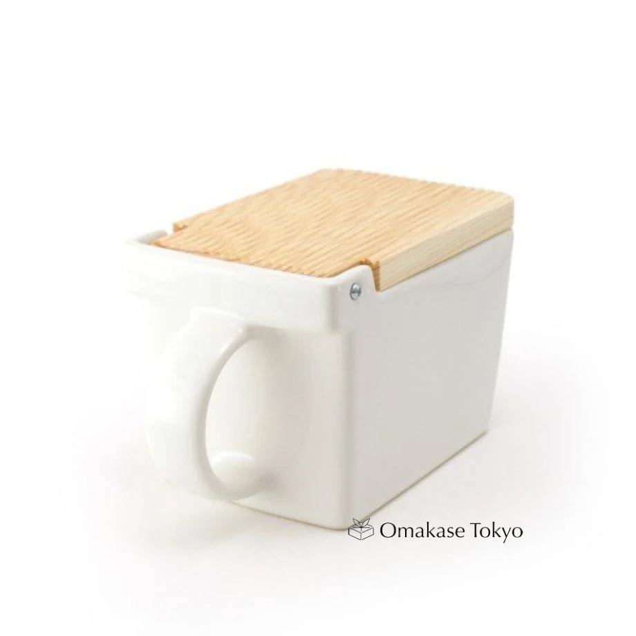 ZERO JAPAN Kitchen Container White BST17 WH Salt Box - Image 3